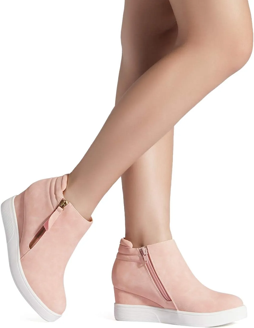 DREAM PAIRS Women’s Platform Wedge Sneakers Ankle Booties