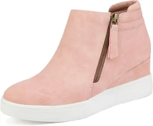 DREAM PAIRS Women’s Platform Wedge Sneakers Ankle Booties