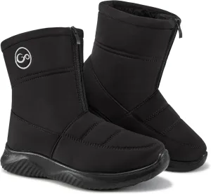 Ecetana Womens Snow Boots for Winter: Ankle Waterproof Booties with Fur Lined Warm Comfortable Shoes Anti Slip Outdoor Zipper Boots