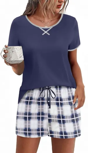 Ekouaer Women Pajama Set Casual Short Set
