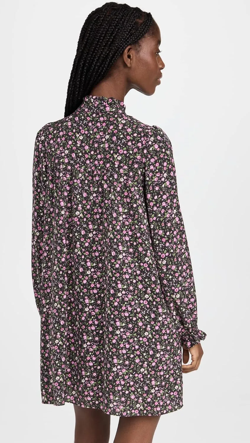 English Factory Women's Floral Button Detail Mini Dress