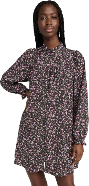 English Factory Women's Floral Button Detail Mini Dress
