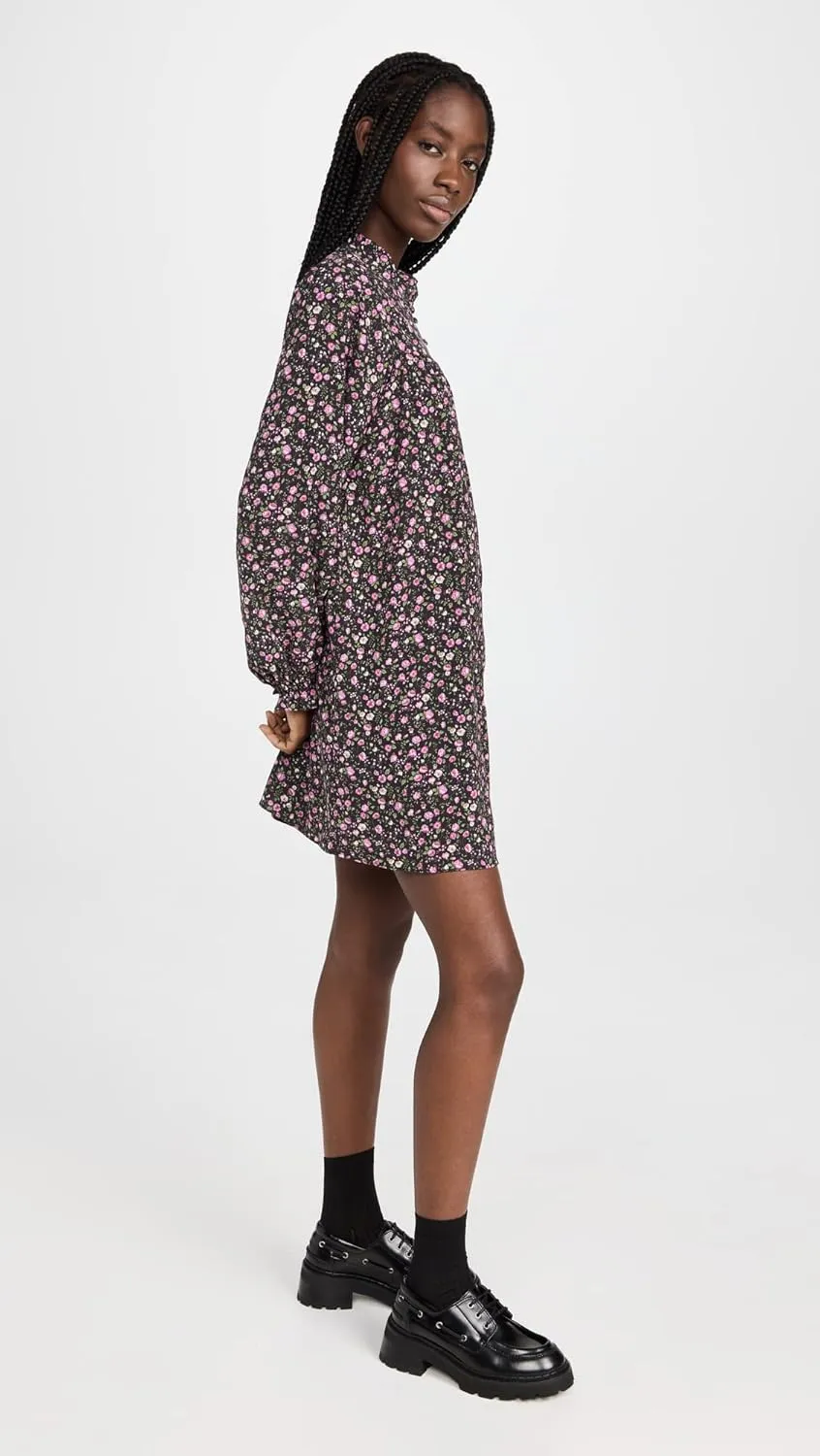 English Factory Women's Floral Button Detail Mini Dress