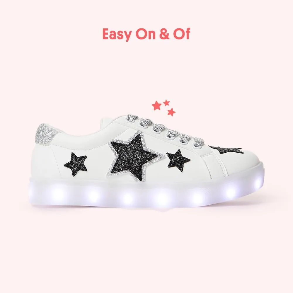 FabKids Kids Sneakers Boys Girls White Shoes Low Top Lace Up Footwear for Toddler Little Kid Big Kid