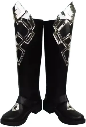 Fatui Capitano Cosplay Boots Inspired By Genshin Impact Cosplay High Heel Shoes - Handmade Custom Cos Boots for Roleplay & Conventions Woman Man Halloween