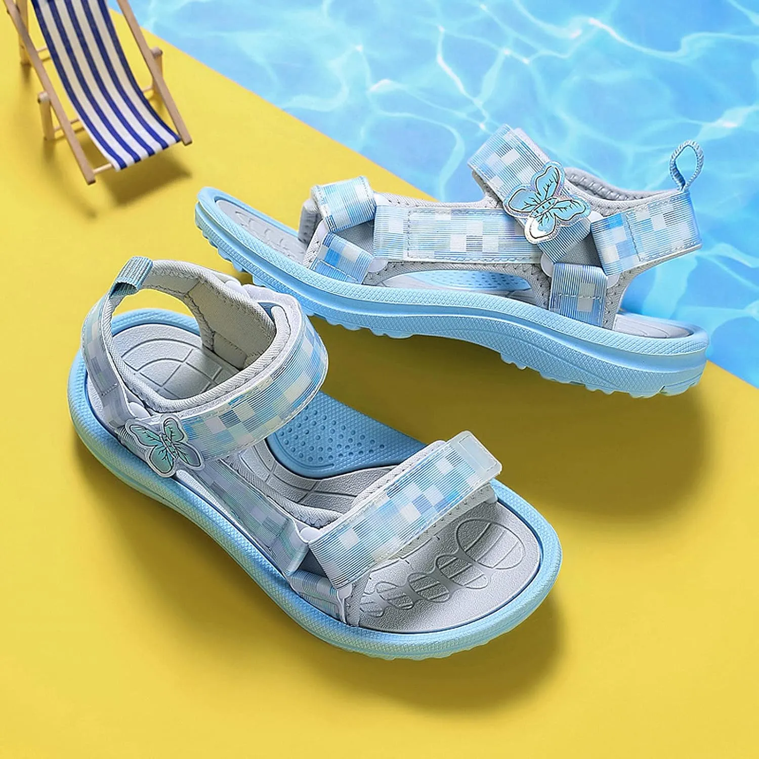 FLIOZY Sandals Girl's Hiking Sandals Kids Adjustable Straps Open Toe Sport Sandals Toddler Summer Sports Outdoor Shoes