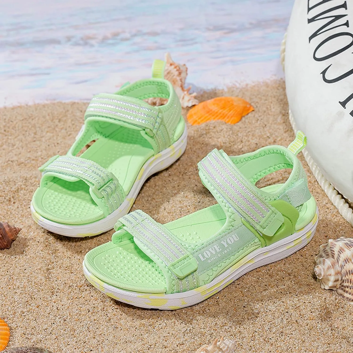 FLIOZY Sandals Girl's Hiking Sandals Kids Adjustable Straps Open Toe Sport Sandals Toddler Summer Sports Outdoor Shoes