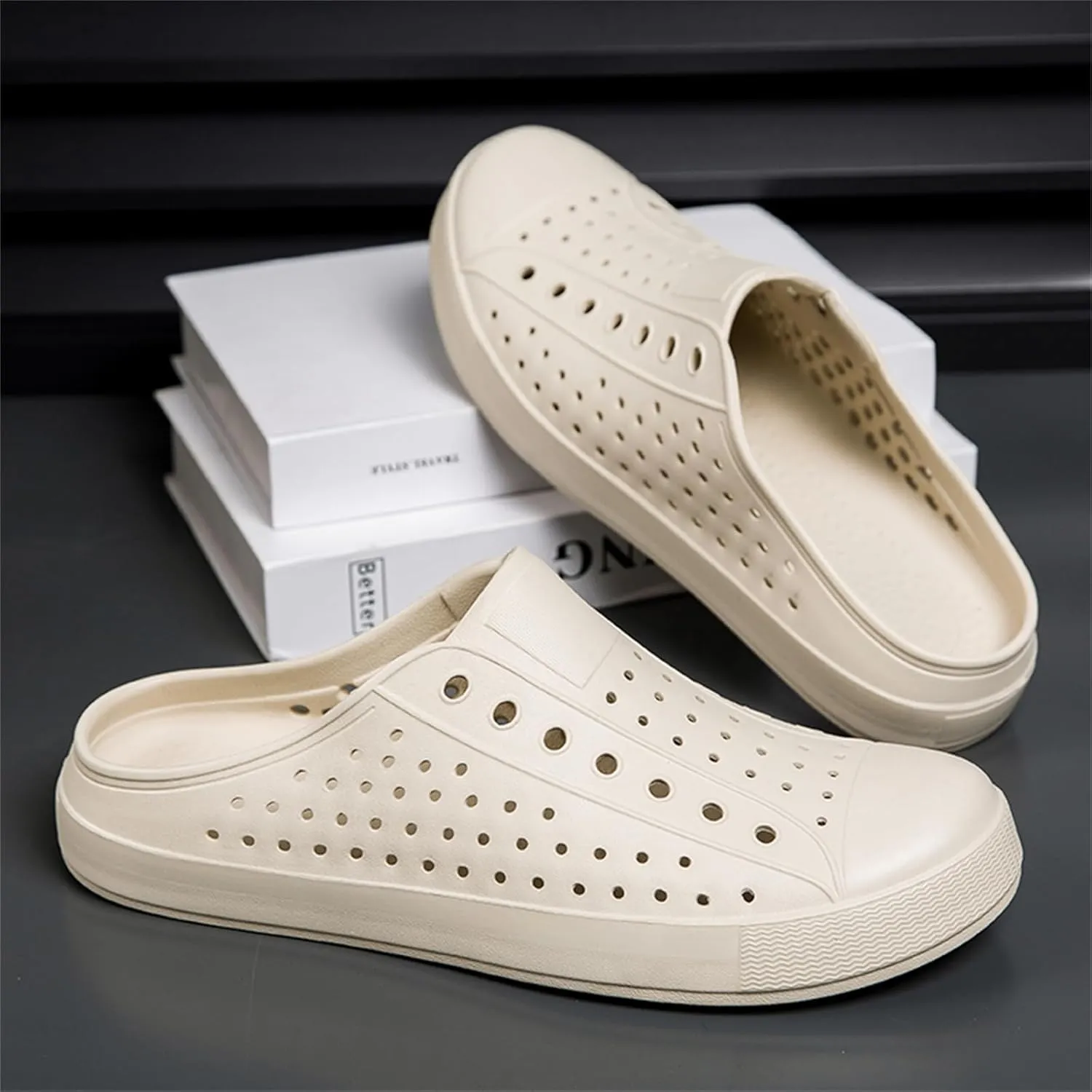 FLIOZY Womens Mens Casual Garden Clogs Shoes Anti-Slip Breathable Lightweight Water Shoes Slippers Unisex Quick Drying Sandals