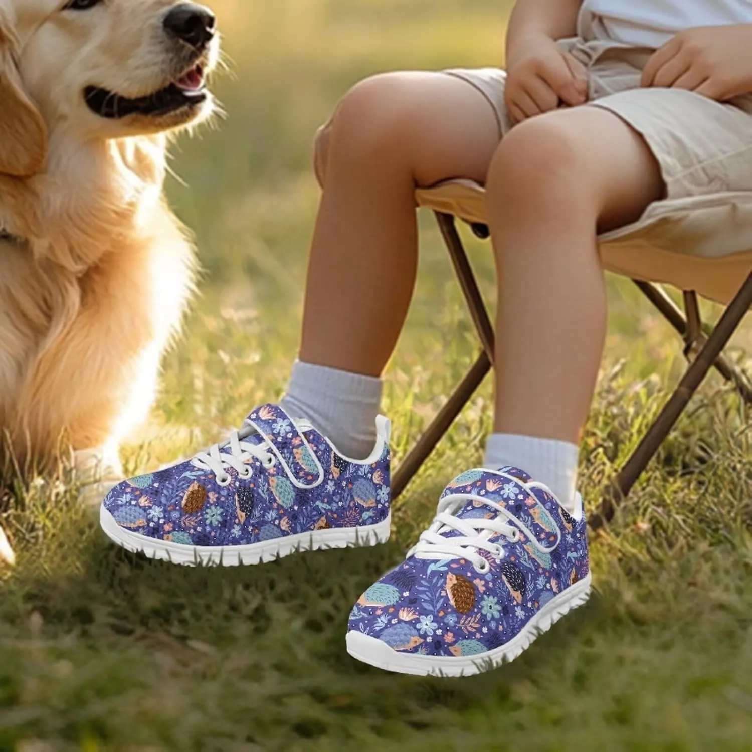 Forchrinse Happy Penguin Sneakers for Boys Girls Kids Tennis Sport Shoes Fashion Hook & Loop Animal Sneakers for Toddler Non Slip Athletic Running Walking Shoes Lightweight