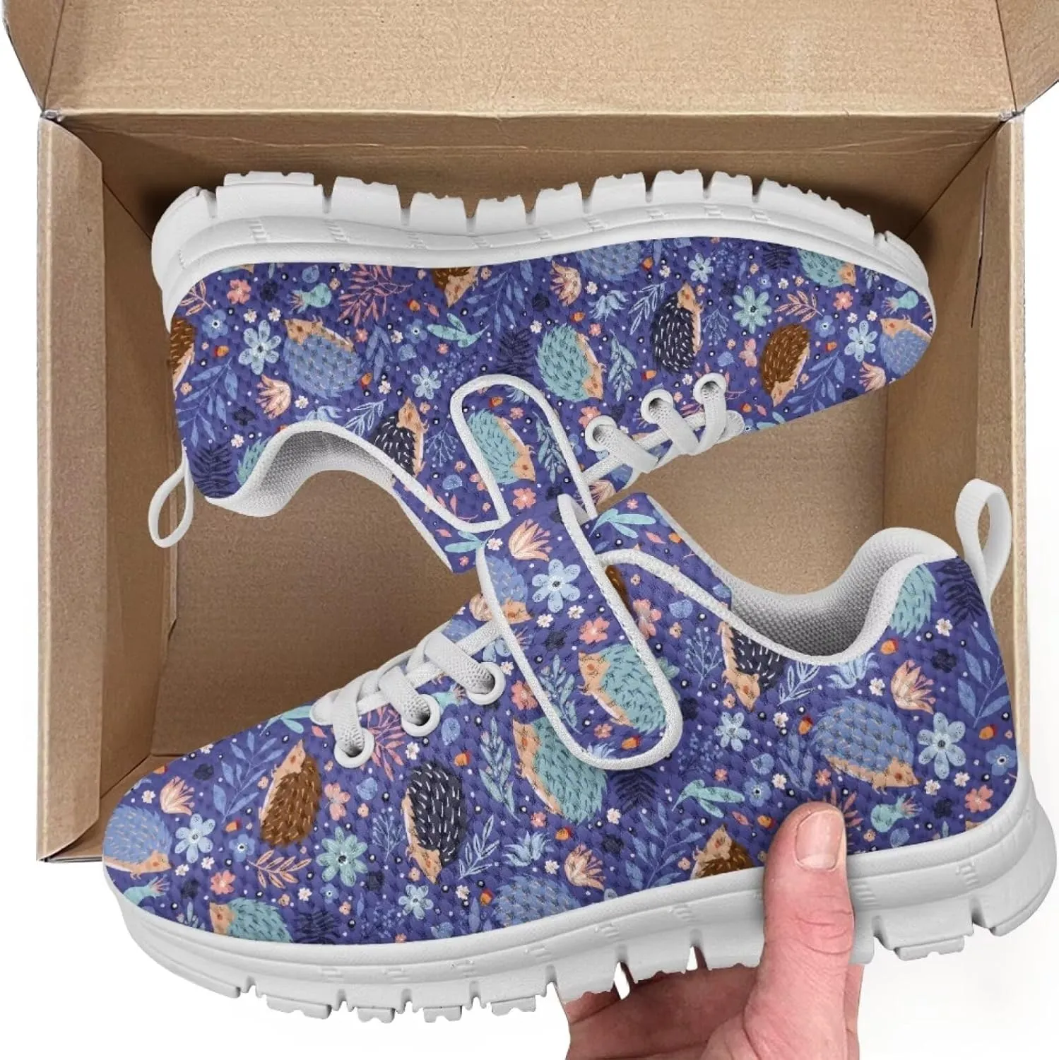 Forchrinse Happy Penguin Sneakers for Boys Girls Kids Tennis Sport Shoes Fashion Hook & Loop Animal Sneakers for Toddler Non Slip Athletic Running Walking Shoes Lightweight