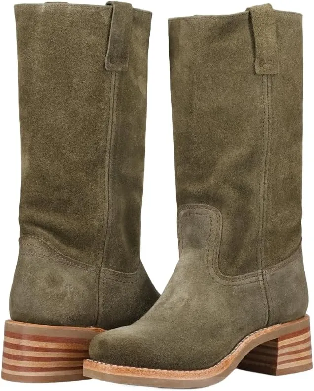 Frye Campus 12R Women's Boots - Mid-Calf Style with Durable Rubber Outsole and Classic Round Toe Design