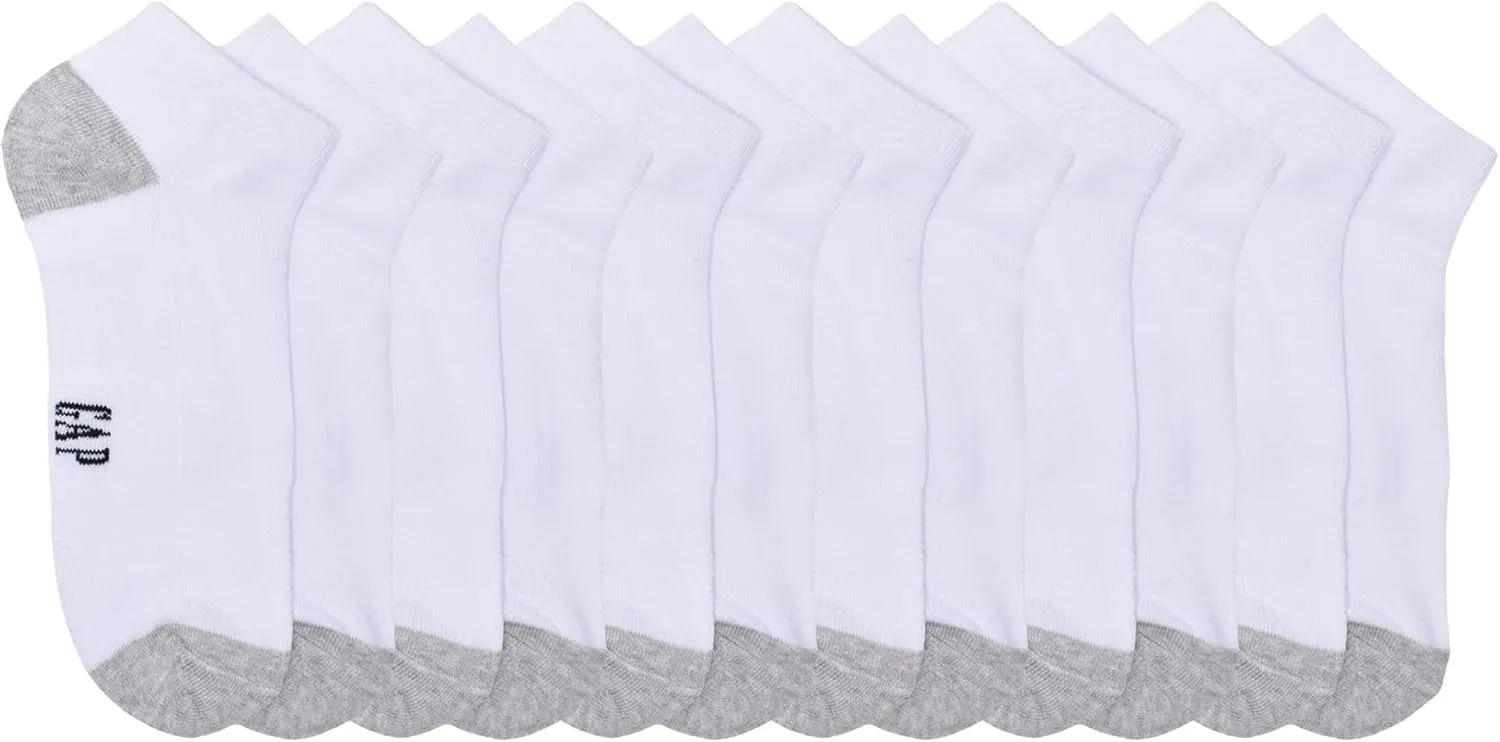 GAP Men's Original Core Low Cut, 6-Pack Adult Socks, Soft & Stretchy, Comfortable