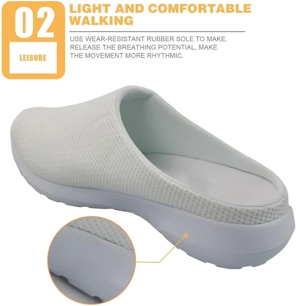 GIFTPUZZ Unisex Garden Shoes Sneakers Backless Casual Slippers Sandals Summer Anti-Slip Beach Clogs