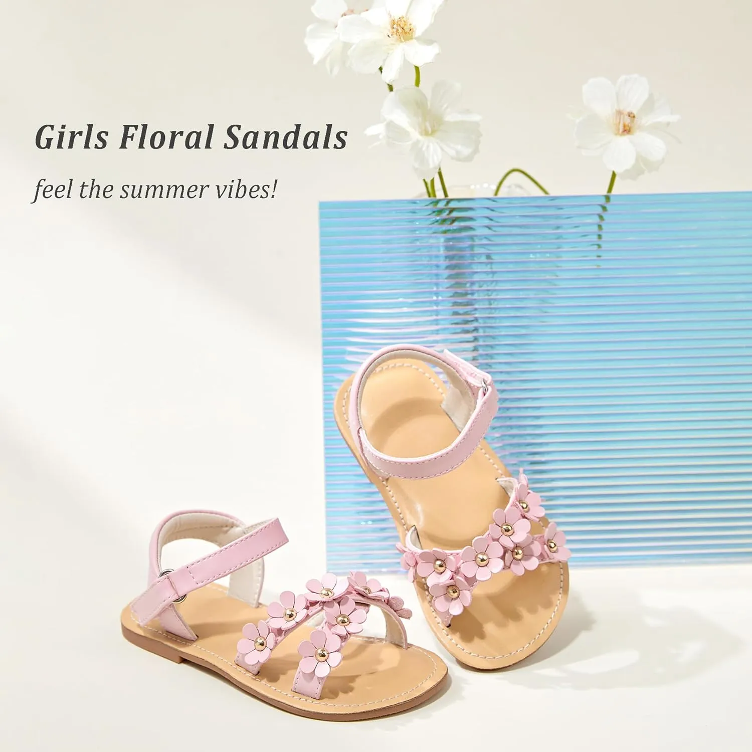 GINFIVE Toddler Girls Sandals Girls Toddler Sandals Little Girls Kids Shoes
