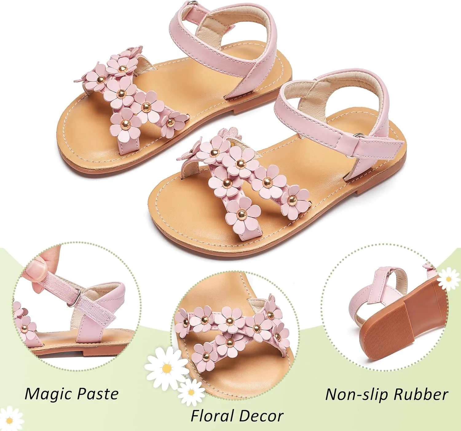 GINFIVE Toddler Girls Sandals Girls Toddler Sandals Little Girls Kids Shoes