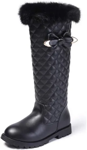 Girls Knee High Boots Genuine Leather Snow Boots Girls Winter Boots Kids