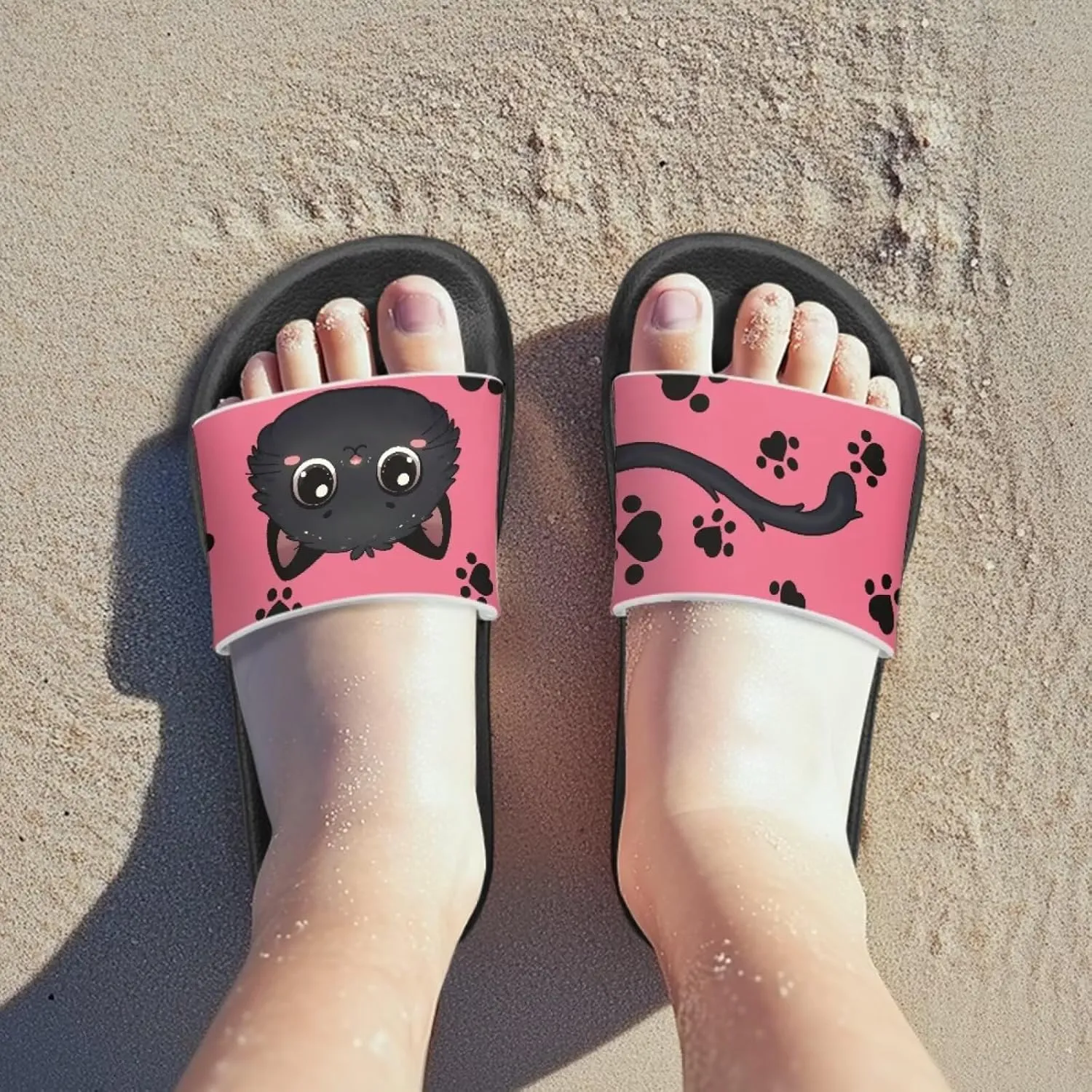 Girls Slides Cute Animal Pool Slides for Kids Summer Beach Shower Slide Sandals