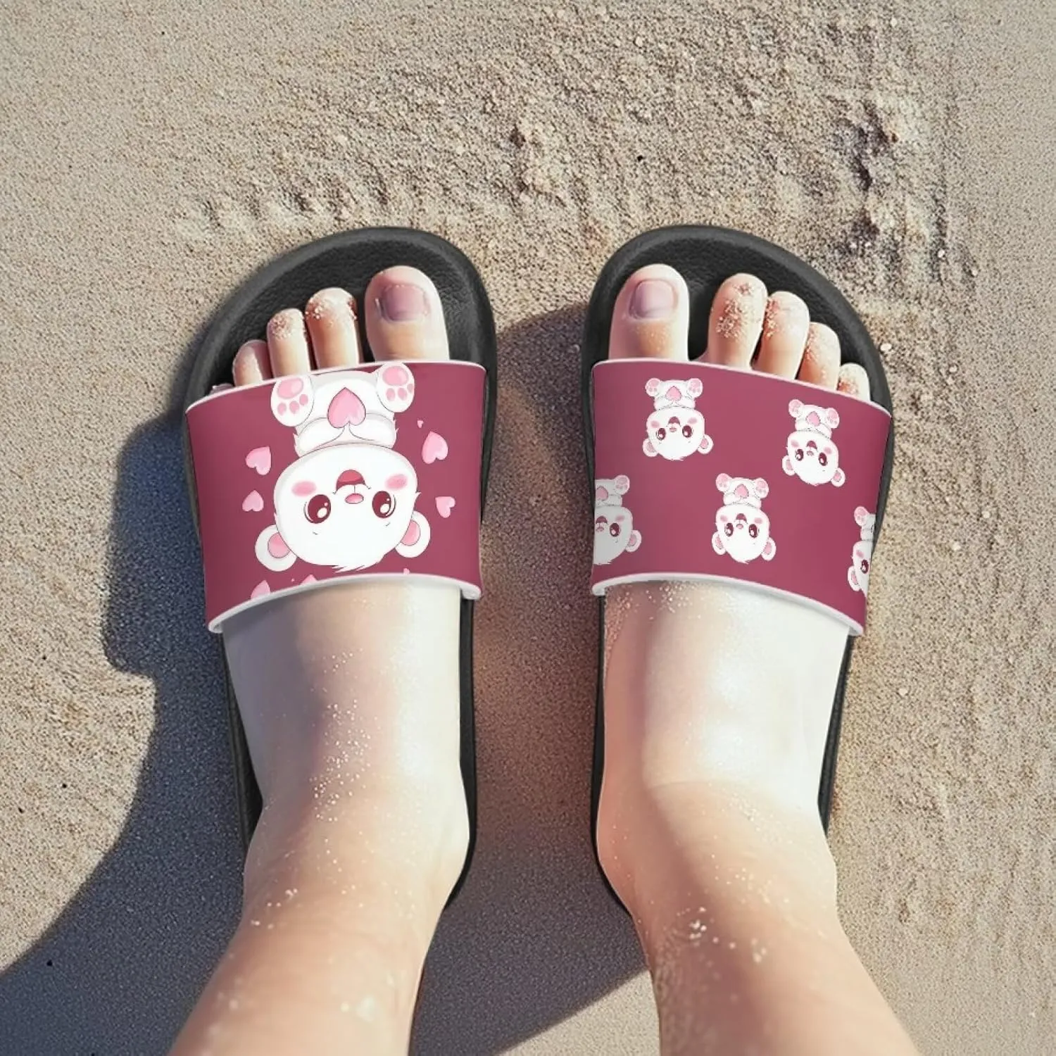 Girls Waterproof Sandals Non Slip Shower Shoes with Quick-Dry Design