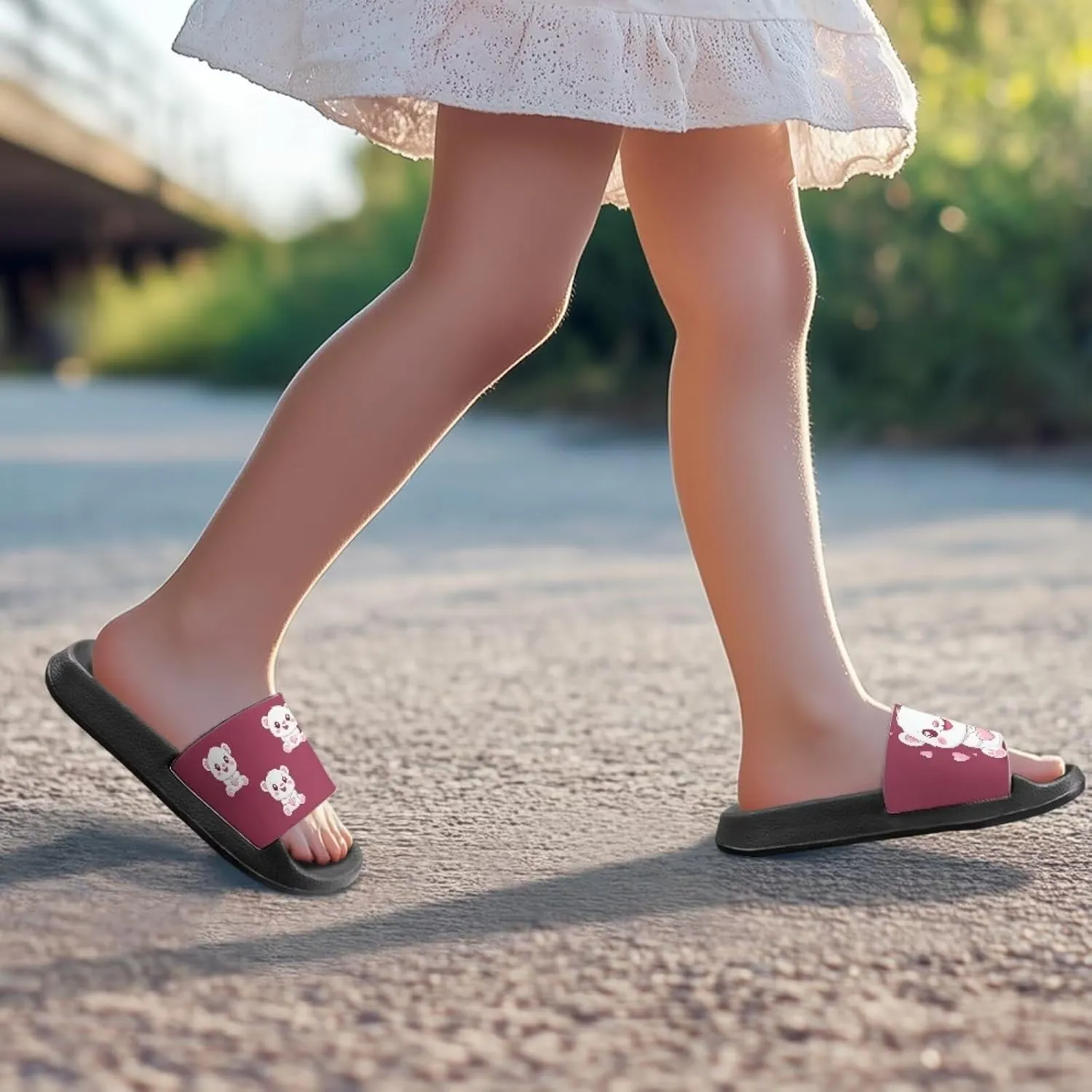 Girls Waterproof Sandals Non Slip Shower Shoes with Quick-Dry Design