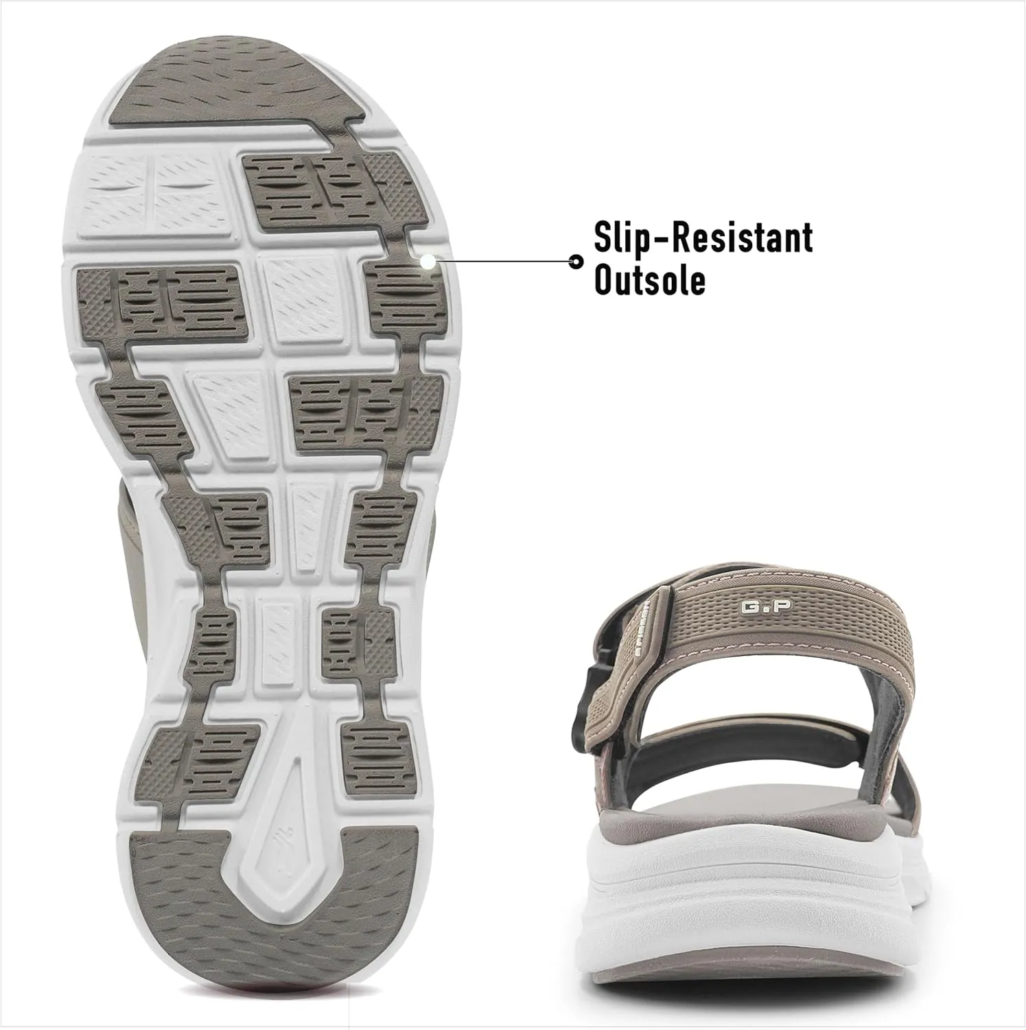 Gold Pigeon Shoes EVA Anti-Fatigue Thick Cushion Sandals Easy SNAP LOCK Closure