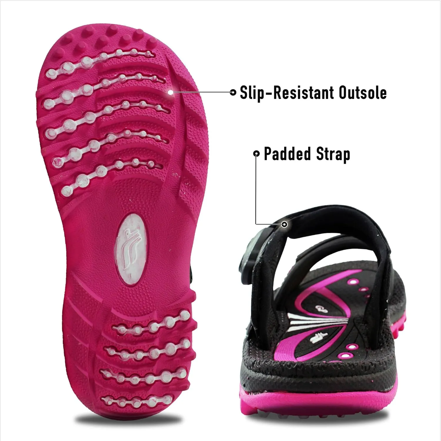 Gold Pigeon Shoes KIDS Easy Snap Lock Outdoor/Water Sandals & Slides. Adjustable Straps