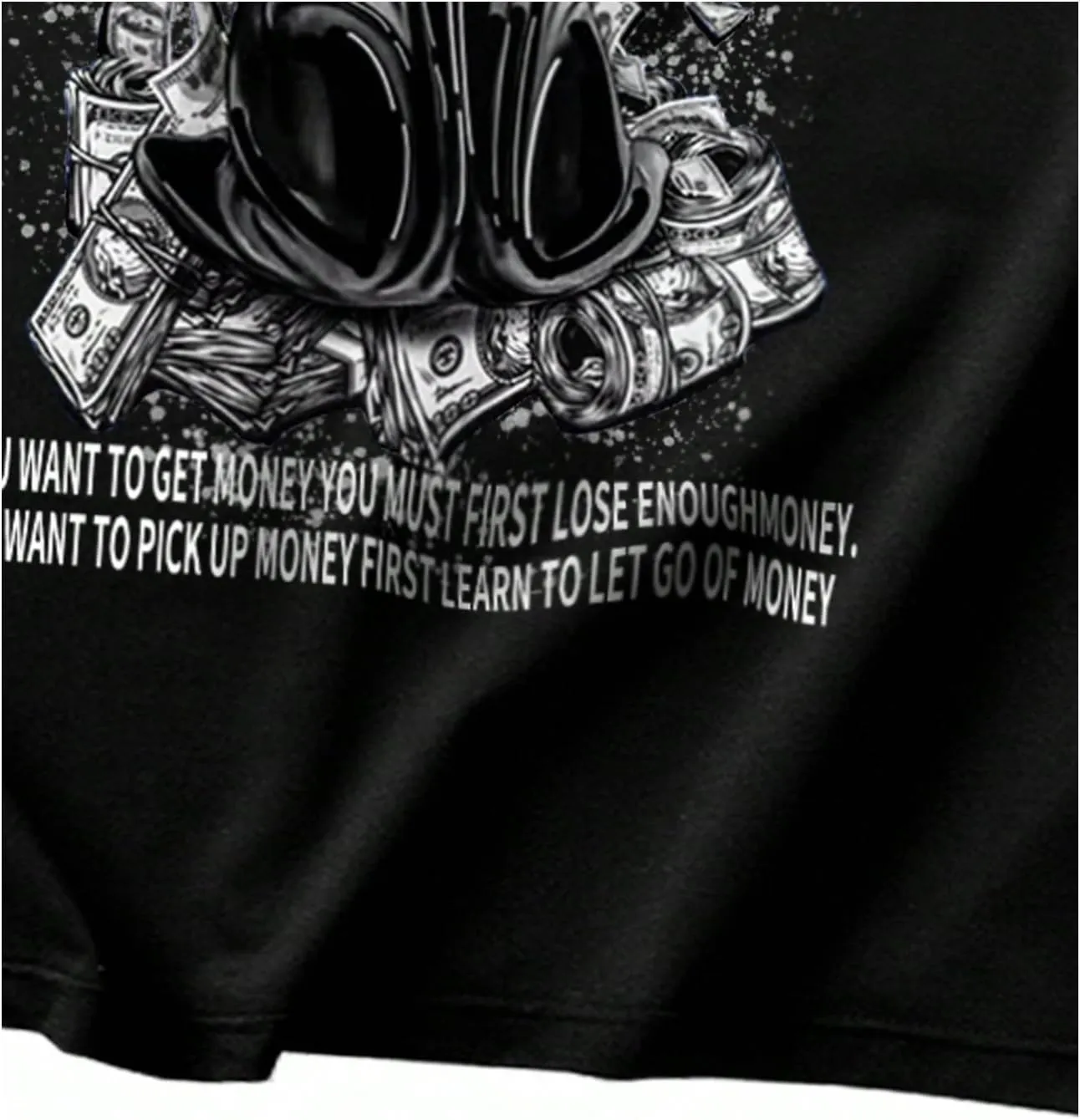 GORGLITTER Men's Letter Graphic Print T Shirts Round Neck Short Sleeve Loose Tee Tops
