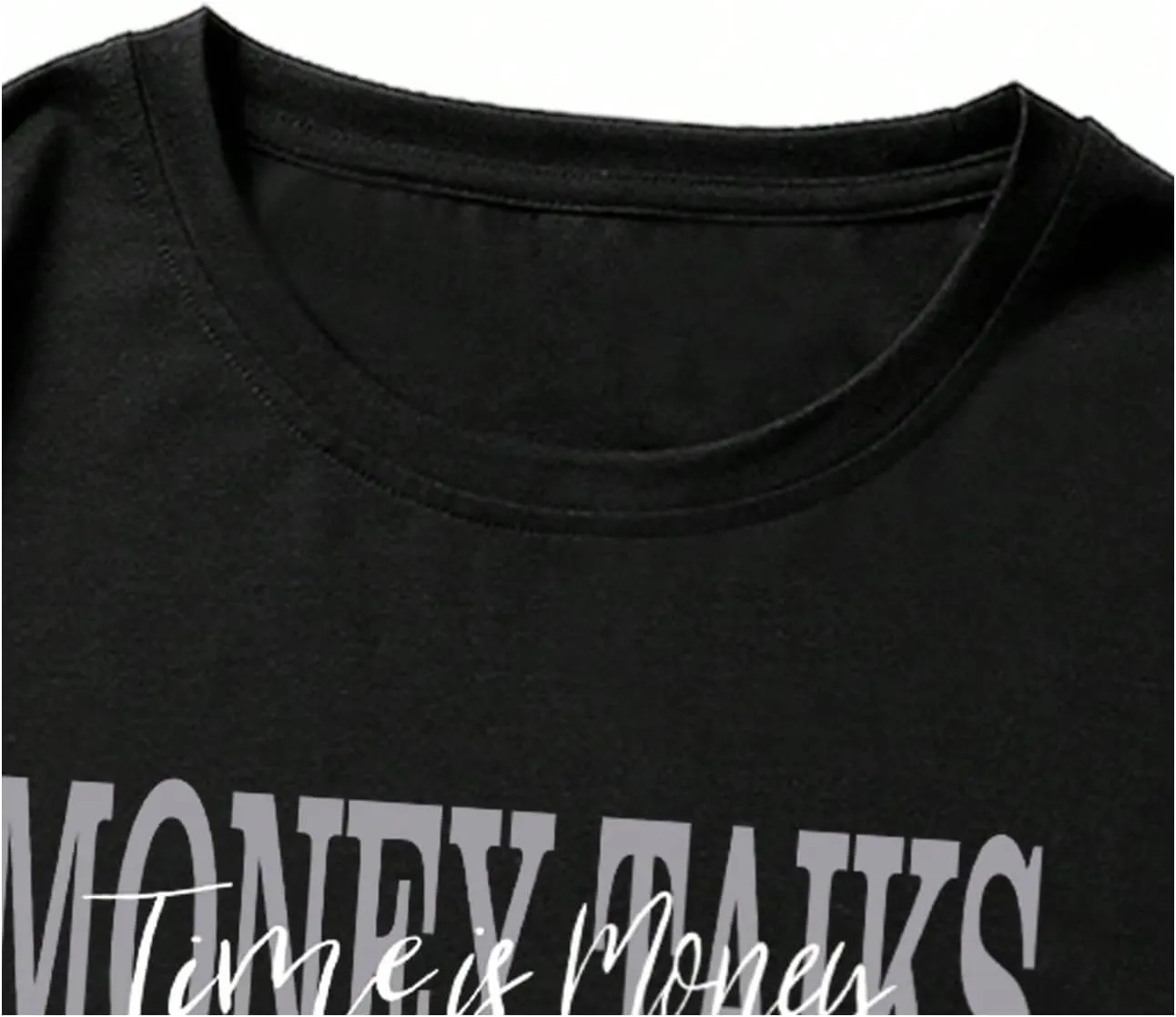 GORGLITTER Men's Letter Graphic Print T Shirts Round Neck Short Sleeve Loose Tee Tops