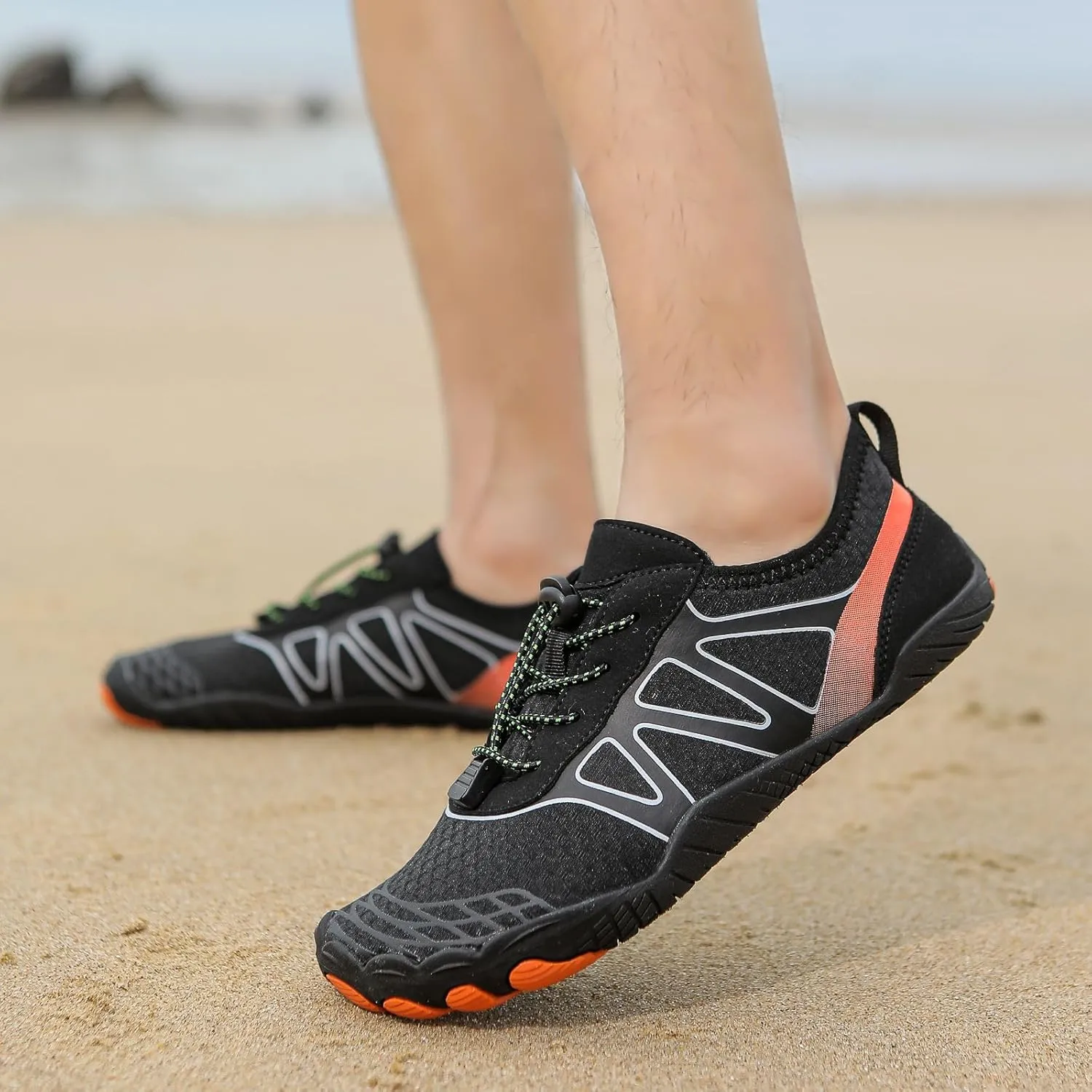 Grounded Footwear for Women Comfortable Lightweight Non-Slip Barefoot Shoes Breathable Barefoot Water Hiking Shoes Wide Toe Box Pro Beach Swim Athletic Sports Shoe Hike Shoe