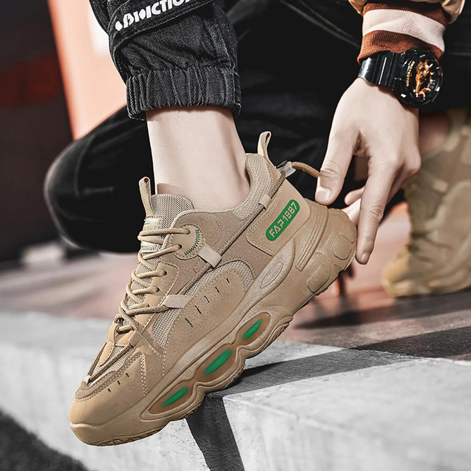 GSIGUL Men's Running Shoes Workout Athletic Walking Shoes Cushioning Mens Sneaker Tennis Casual Shoes for Men