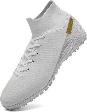 HaloTeam Men's Soccer Shoes Cleats Professional High-Top Breathable Athletic Football Boots for Outdoor Indoor TF/AG 3US-11US