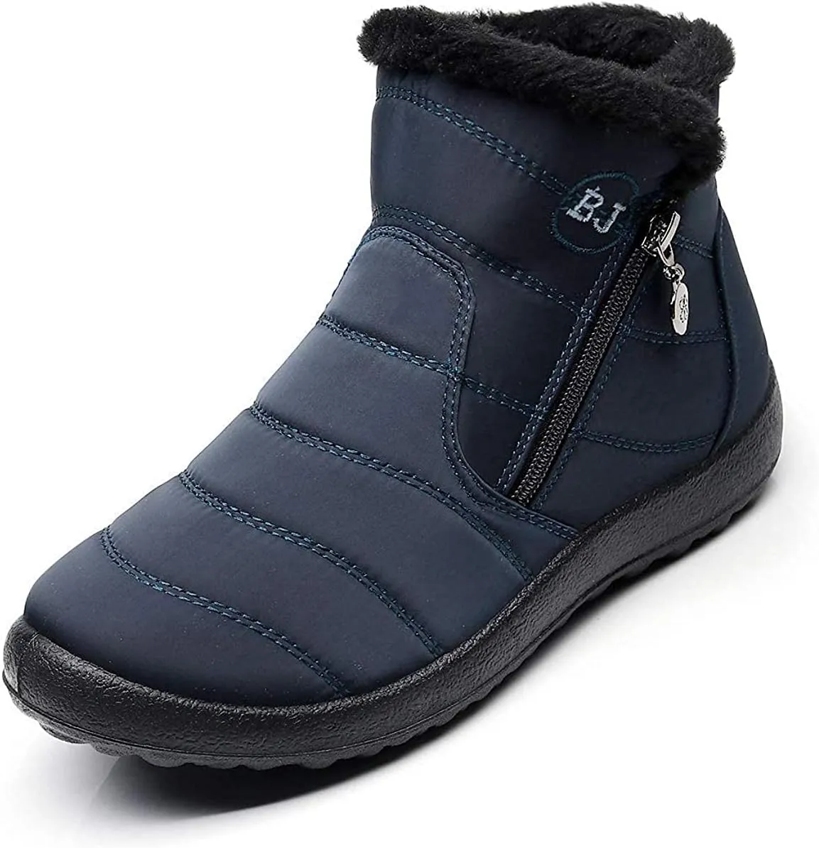 HAVINA Womens Warm Snow Boots Outdoor Fur Lining Winter Shoes Anti-Slip Lightweight Ankle Bootie