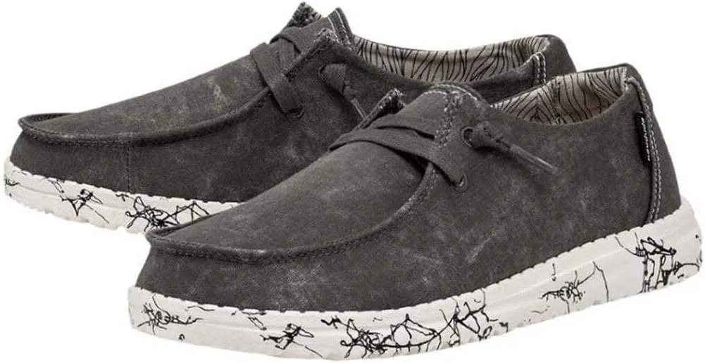 Hey Dude Women's Wendy Linen | Women’s Shoes | Women’s Lace Up Loafers | Comfortable & Light-Weight