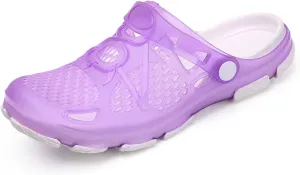 HYDLONGR Men's Women's Comfortable Non-Slip Garden Sandals Quick-Qrying Beach Slippers Breathable Clogs Shoes