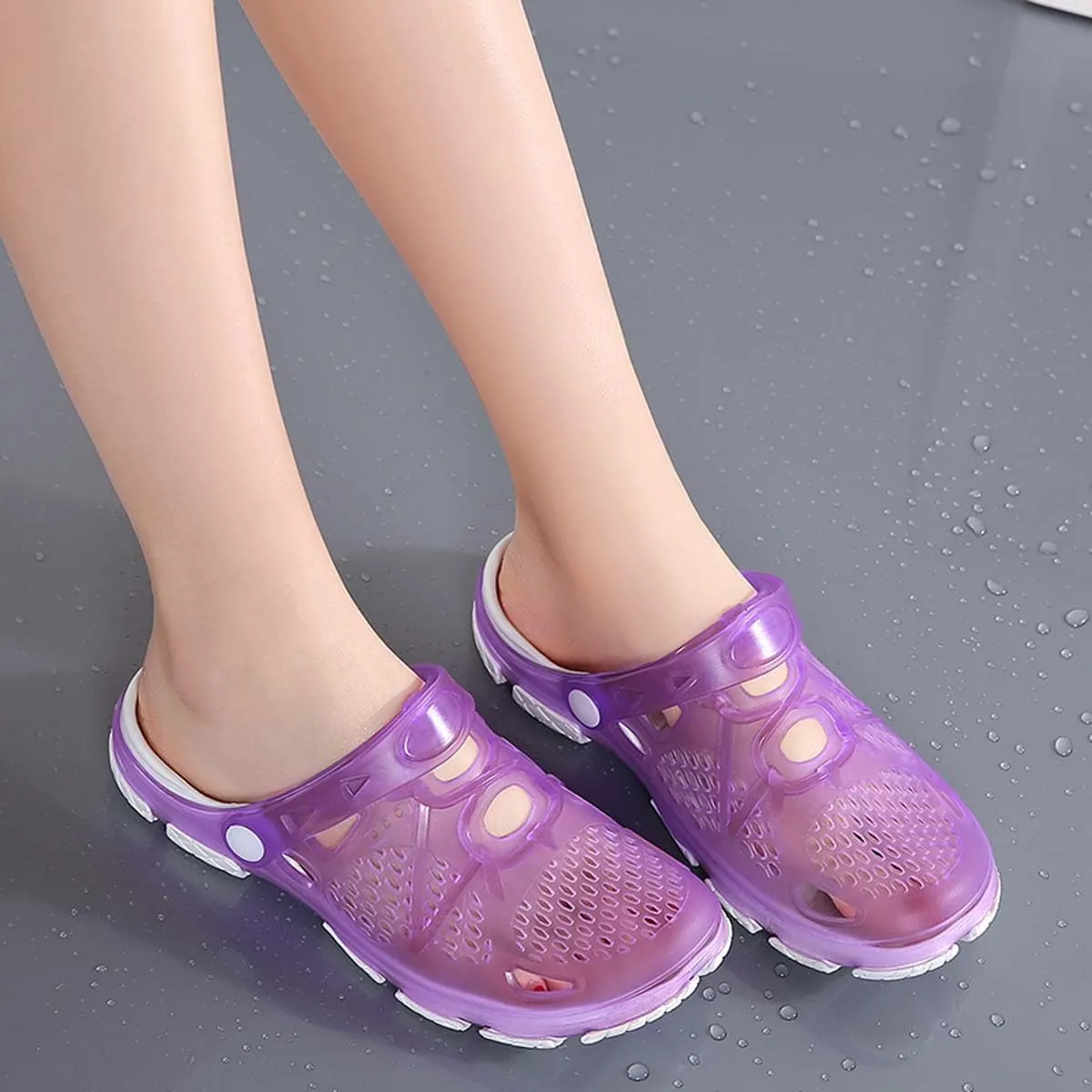HYDLONGR Men's Women's Comfortable Non-Slip Garden Sandals Quick-Qrying Beach Slippers Breathable Clogs Shoes