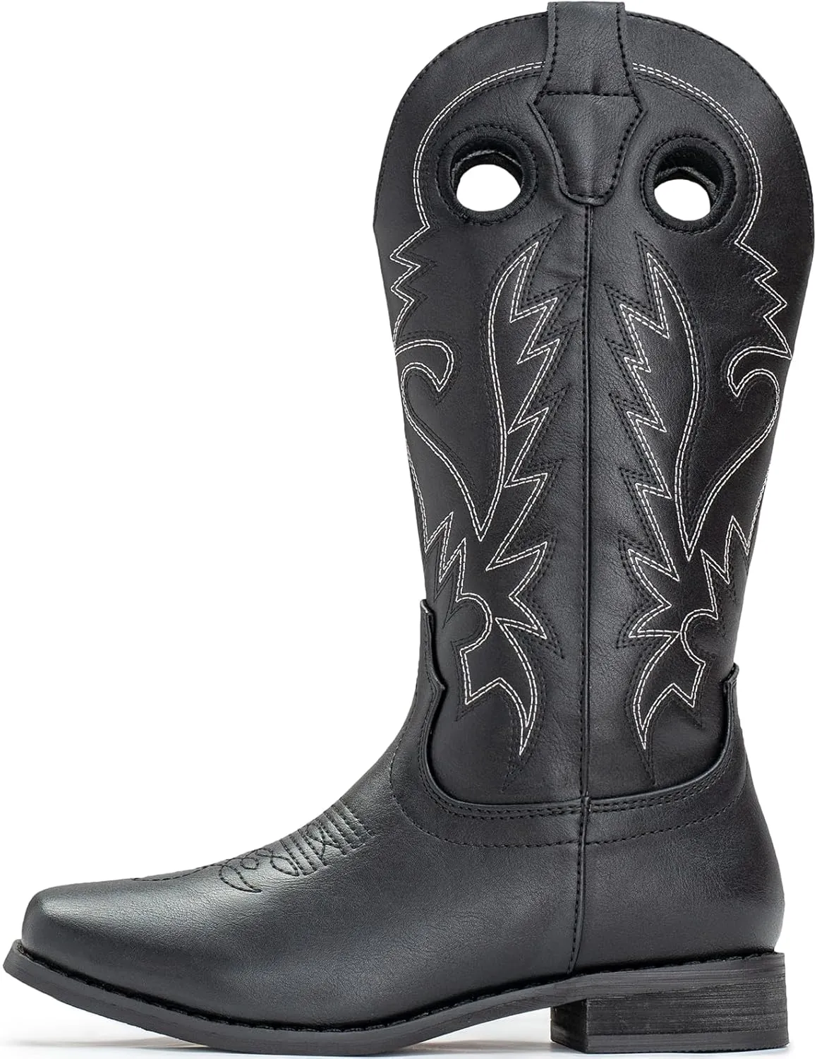 IUV Cowboy Boots for Boys Girls Western Square Toe Cowgirl Boots Mid Calf Riding Shoes (Toddler/Little Kid/Big Kid)