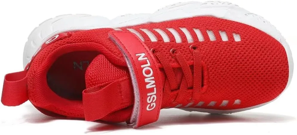Jakcuz Children Fashion Platform Sneakers Kids Ultra Lightweight Breathable Casual Gym Sport Walking Shoes for Girls Boys
