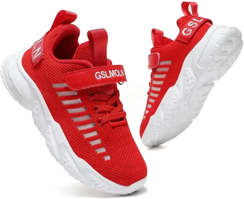Jakcuz Children Fashion Platform Sneakers Kids Ultra Lightweight Breathable Casual Gym Sport Walking Shoes for Girls Boys