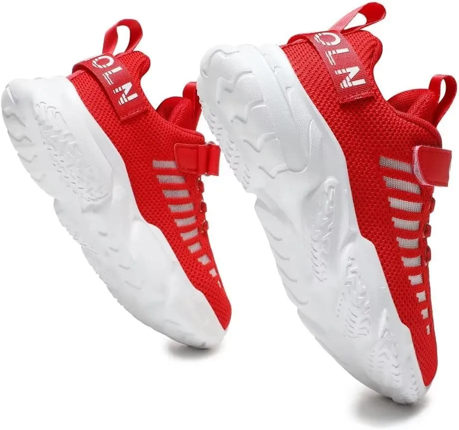 Jakcuz Children Fashion Platform Sneakers Kids Ultra Lightweight Breathable Casual Gym Sport Walking Shoes for Girls Boys