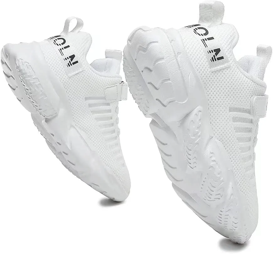 Jakcuz Children Fashion Platform Sneakers Kids Ultra Lightweight Breathable Casual Gym Sport Walking Shoes for Girls Boys