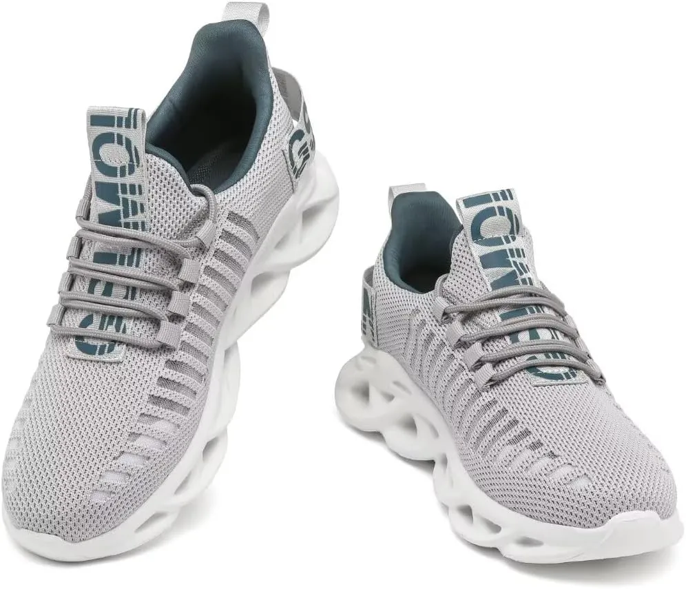 Jakcuz Women's Lace Up Walking Shoes Breathable Ultra Lightweight Sport Casual Ladies Girls Fashion Platform Sneakers