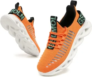Jakcuz Women's Lace Up Walking Shoes Breathable Ultra Lightweight Sport Casual Ladies Girls Fashion Platform Sneakers