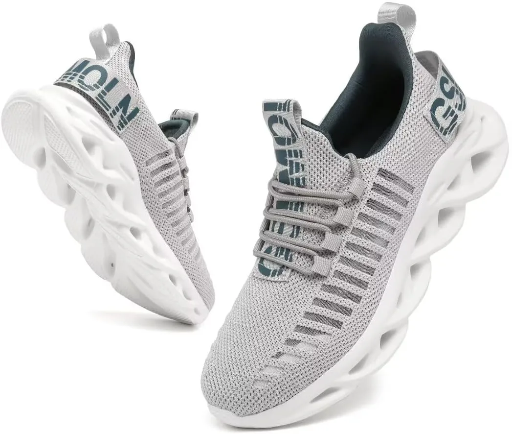 Jakcuz Women's Lace Up Walking Shoes Breathable Ultra Lightweight Sport Casual Ladies Girls Fashion Platform Sneakers