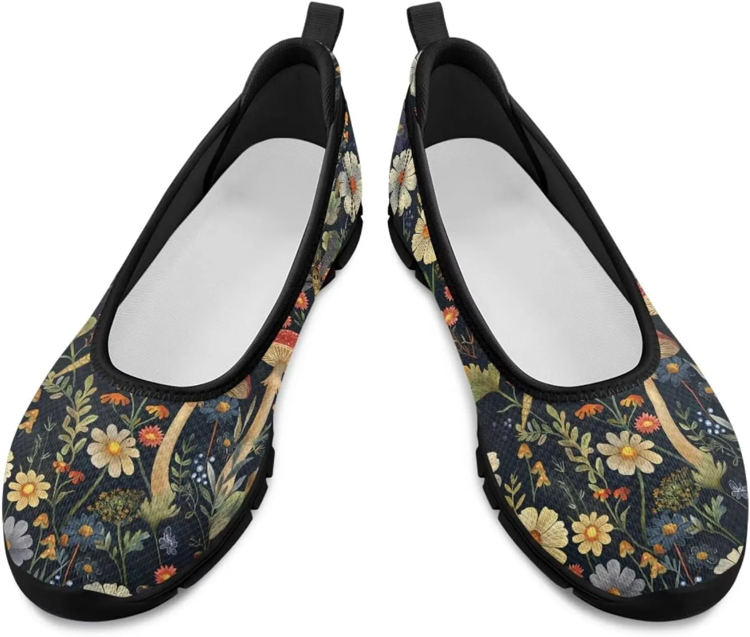 Jeiento Casual Slip On Loafers for Women Lady Mesh Tennis Shoes Breathable Light Weight Low Top Round Toe Walking Sneakers