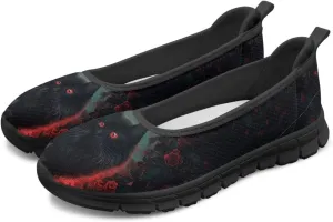 Jeiento Women's Slip On Loafers Mesh Tennis Shoes Dog Theme Footwear Comfortable Lightweight Fashion Sneakers Running Shoes