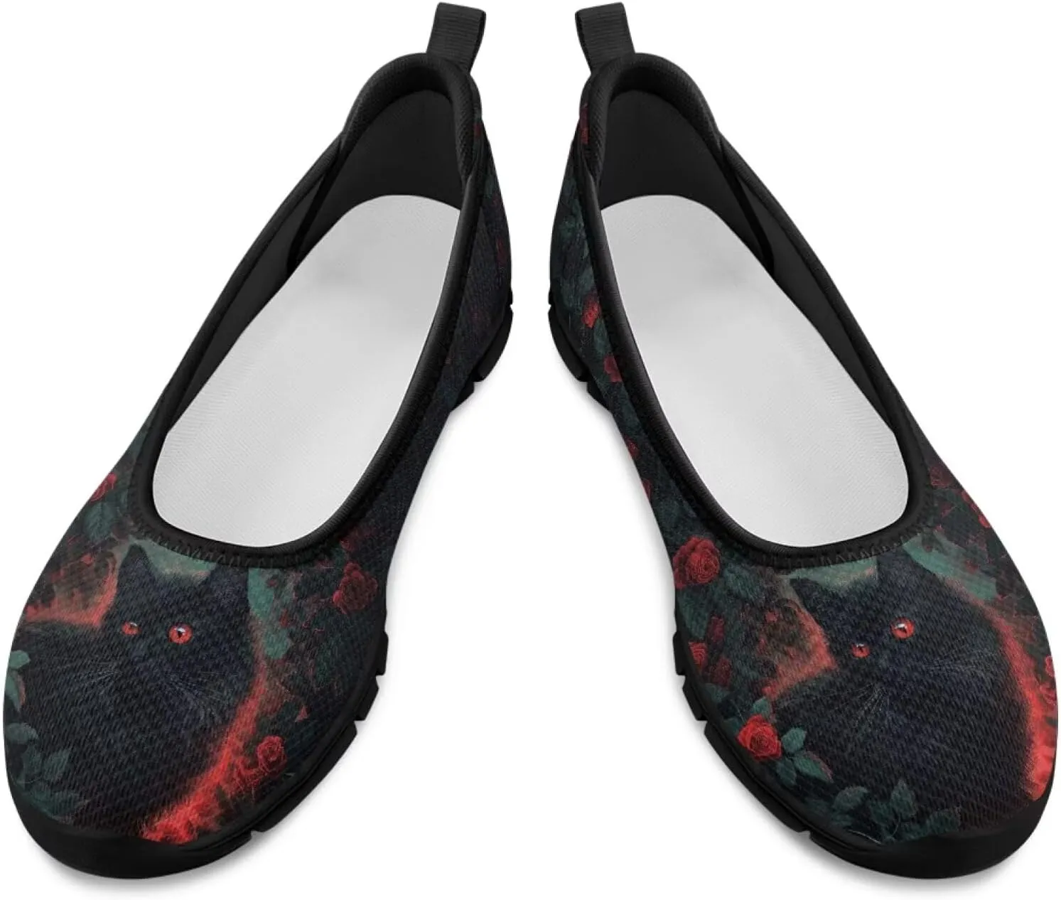 Jeiento Women's Slip On Loafers Mesh Tennis Shoes Dog Theme Footwear Comfortable Lightweight Fashion Sneakers Running Shoes
