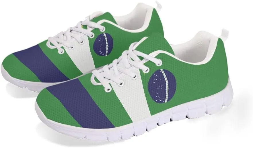 Jeiento Womens Walking Sneakers Tennis Shoes - Flag Shoes Breathable Comfortable Non Slip Athletic Running Jogging Gym Workout Casual Sport Shoe