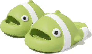 Jerzmy Cute Clown Fish Cloud Slides for Adult Women Men, Soft Novelty Funny Animals House Slippers Non-Slip Beach Shoes for Indoor Outdoor Shower Pool