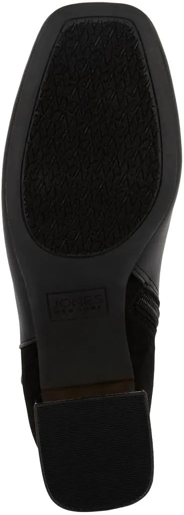 Jones New York Women's Heel Ankle Boots Fashion Side Zipper Square Toes Block Heel Boots