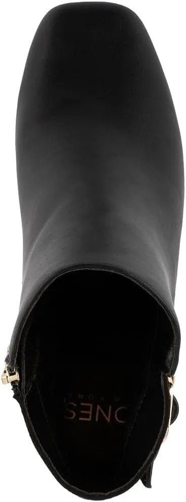 Jones New York Women's Heel Ankle Boots Fashion Side Zipper Square Toes Block Heel Boots