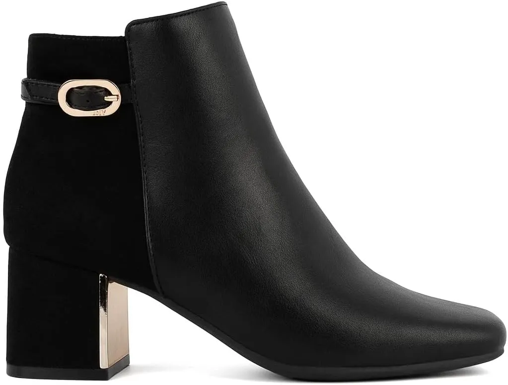 Jones New York Women's Heel Ankle Boots Fashion Side Zipper Square Toes Block Heel Boots